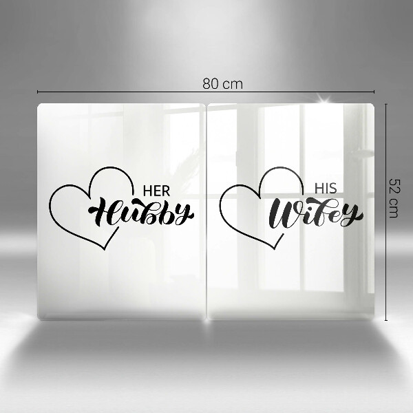 Glas Ceranfeldabdeckung Inschrift Satz Muster