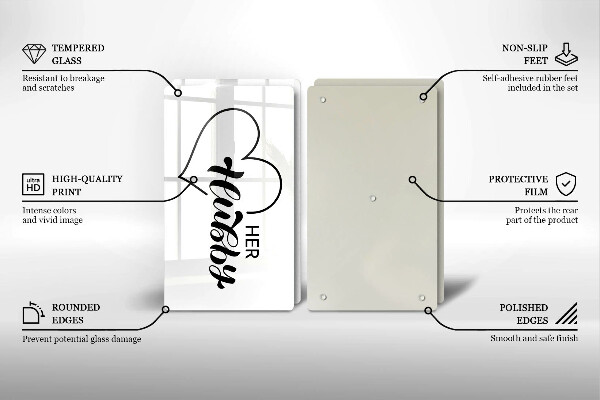 Glas Ceranfeldabdeckung Inschrift Satz Muster