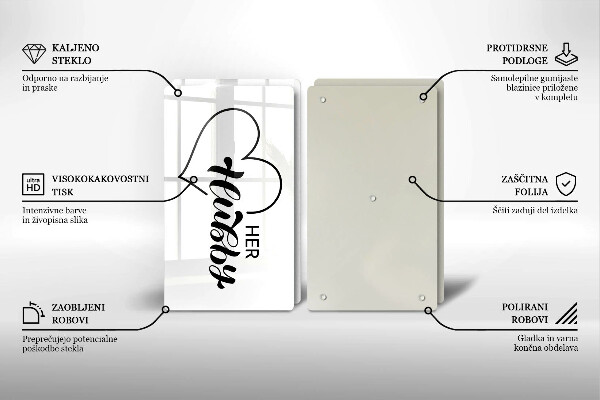 Glas Ceranfeldabdeckung Inschrift Satz Muster