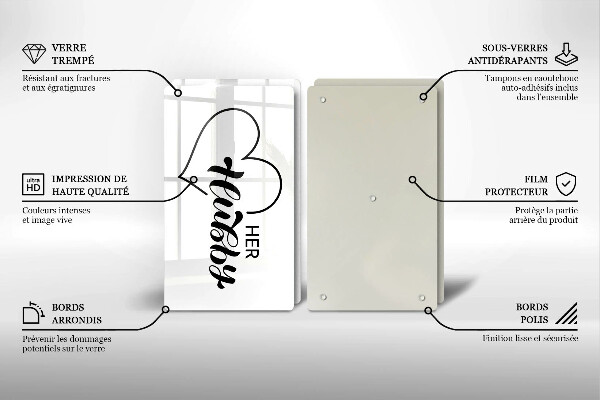 Glas Ceranfeldabdeckung Inschrift Satz Muster