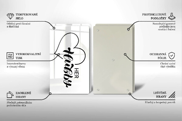 Glas Ceranfeldabdeckung Inschrift Satz Muster