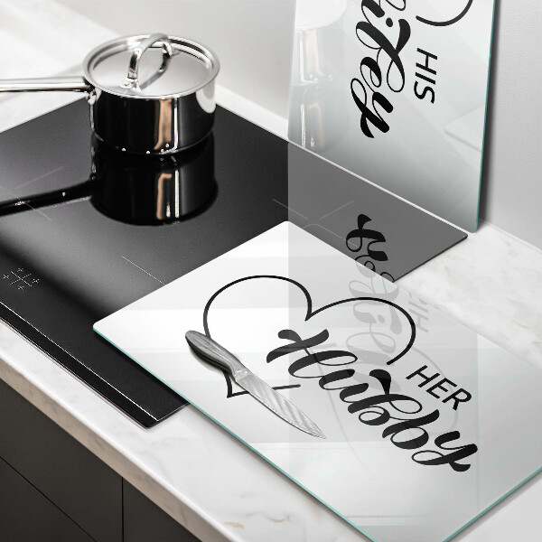 Glas Ceranfeldabdeckung Inschrift Satz Muster