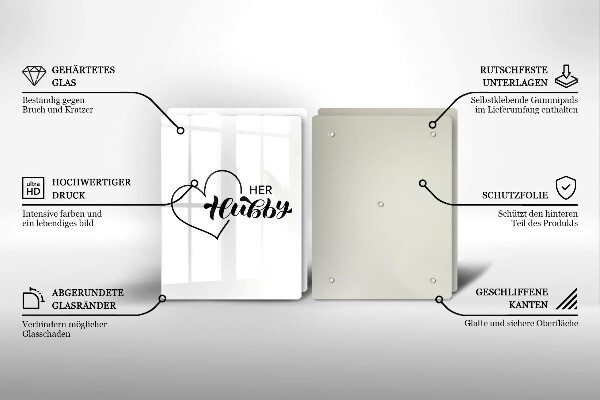 Glas Ceranfeldabdeckung Inschrift Satz Muster