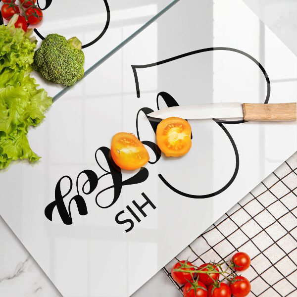 Glas Ceranfeldabdeckung Inschrift Satz Muster