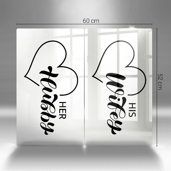 Glas Ceranfeldabdeckung Inschrift Satz Muster