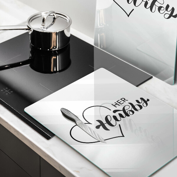 Glas Ceranfeldabdeckung Inschrift Satz Muster