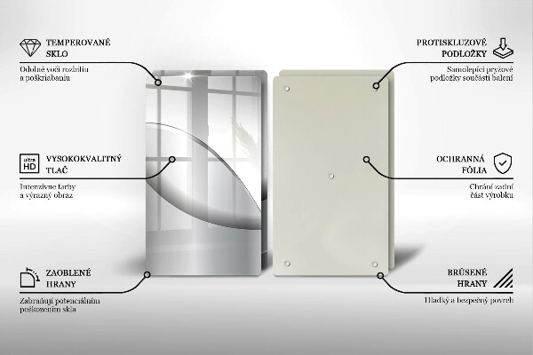 Glas Herdabdeckplatte Abstraktes Liniendesign