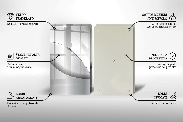 Glas Herdabdeckplatte Abstraktes Liniendesign
