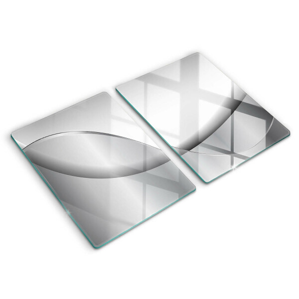 Glas Herdabdeckplatte Abstraktes Liniendesign