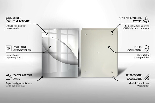 Glas Herdabdeckplatte Abstraktes Liniendesign