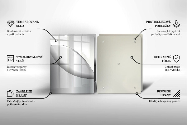 Glas Herdabdeckplatte Abstraktes Liniendesign