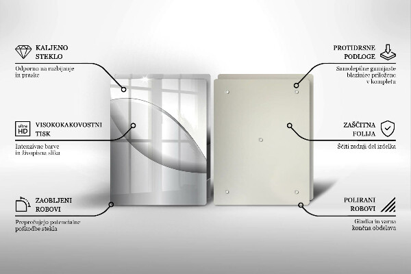 Glas Herdabdeckplatte Abstraktes Liniendesign