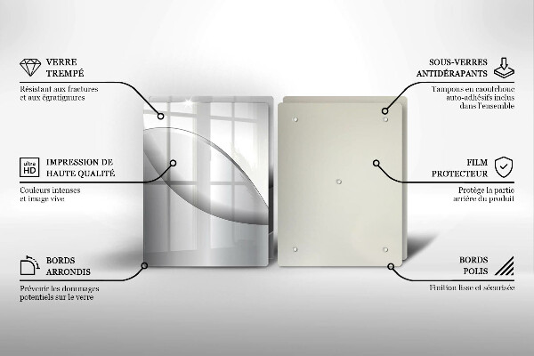 Glas Herdabdeckplatte Abstraktes Liniendesign