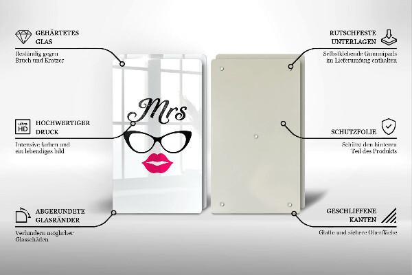 Glas Ceranfeldabdeckung Mrs Mr