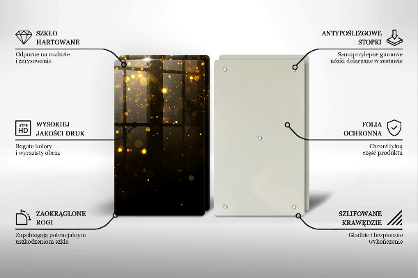 Glas Ceranfeldabdeckung Goldglitter