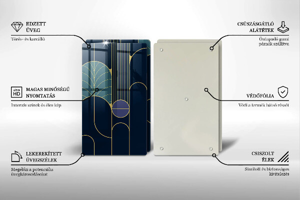Glas Herdabdeckplatte Abstraktes Thema