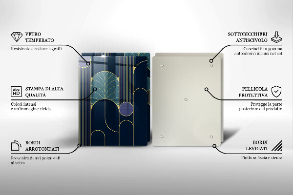 Glas Herdabdeckplatte Abstraktes Thema
