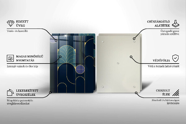 Glas Herdabdeckplatte Abstraktes Thema