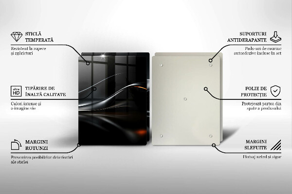 Glas Ceranfeldabdeckung Abstraktes 3D-Design