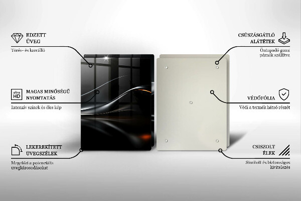 Glas Ceranfeldabdeckung Abstraktes 3D-Design