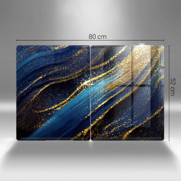 Glas Ceranfeldabdeckung Marineblaue Abstraktion