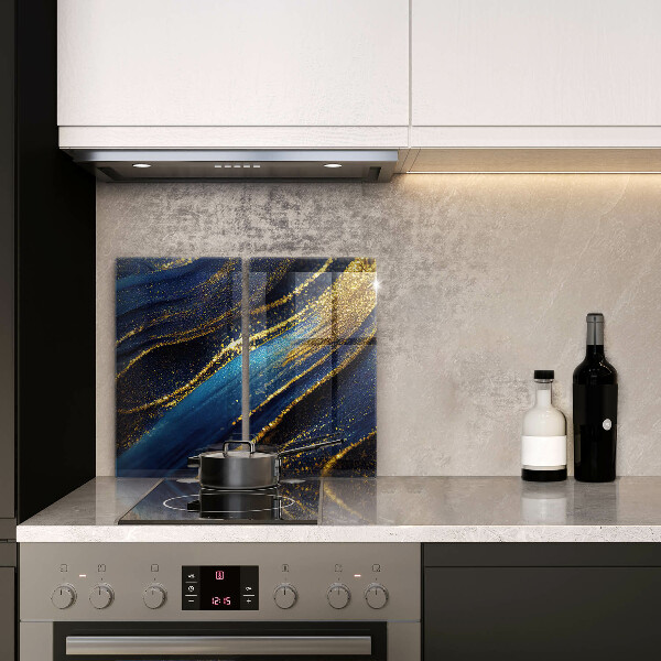 Glas Ceranfeldabdeckung Marineblaue Abstraktion