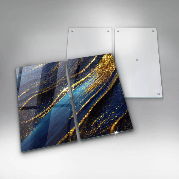 Glas Ceranfeldabdeckung Marineblaue Abstraktion