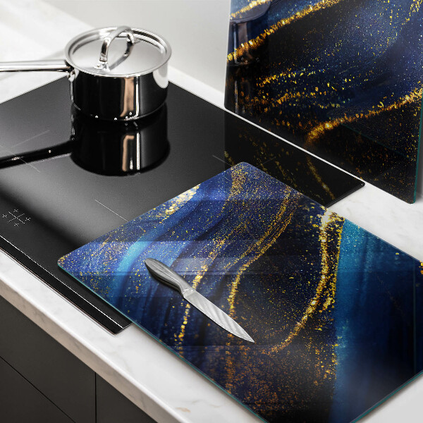 Glas Ceranfeldabdeckung Marineblaue Abstraktion