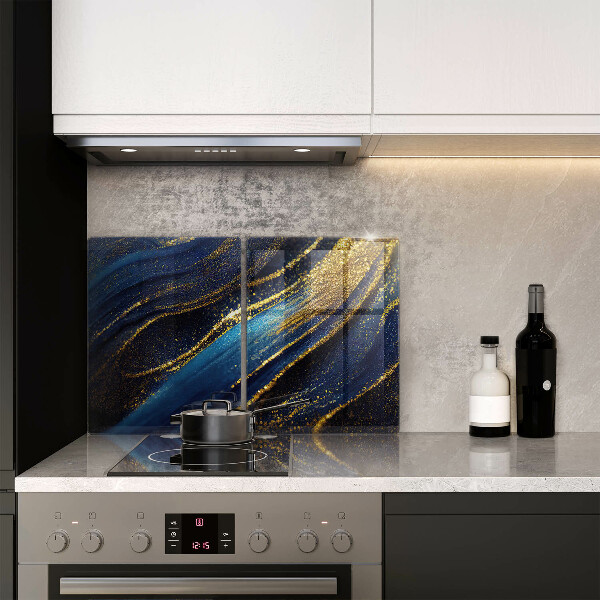 Glas Ceranfeldabdeckung Marineblaue Abstraktion