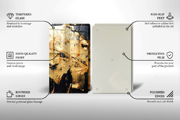 Glas Ceranfeldabdeckung Elegante Farbstruktur