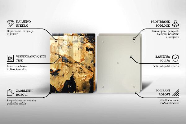 Glas Ceranfeldabdeckung Elegante Farbstruktur