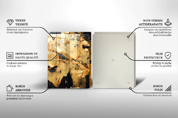 Glas Ceranfeldabdeckung Elegante Farbstruktur