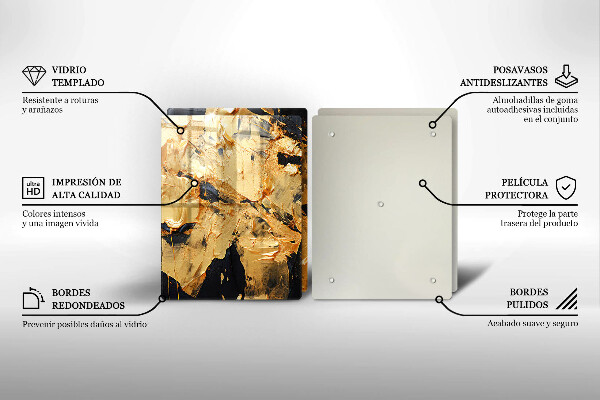 Glas Ceranfeldabdeckung Elegante Farbstruktur