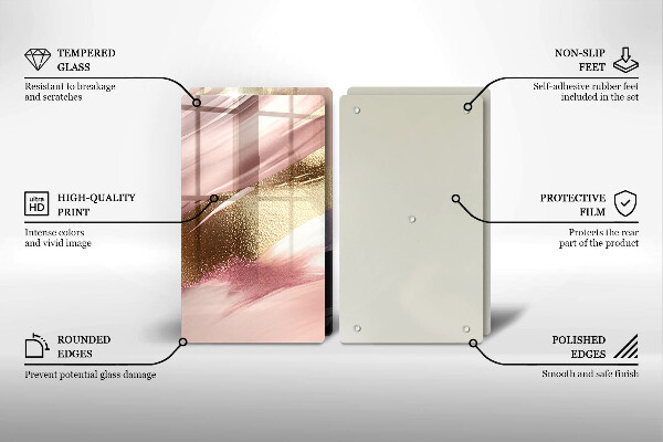 Glas Ceranfeldabdeckung Pastellflecken