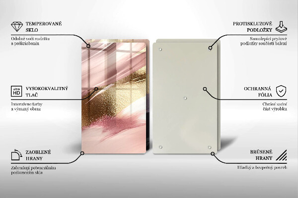 Glas Ceranfeldabdeckung Pastellflecken