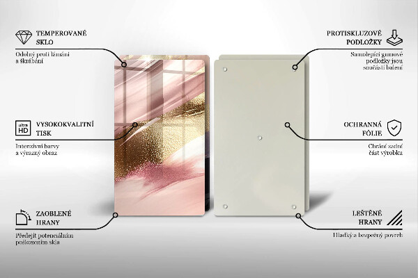 Glas Ceranfeldabdeckung Pastellflecken