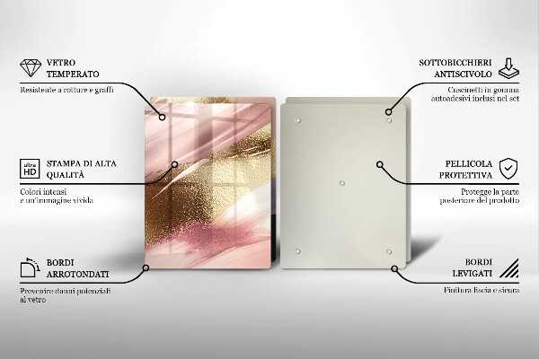 Glas Ceranfeldabdeckung Pastellflecken