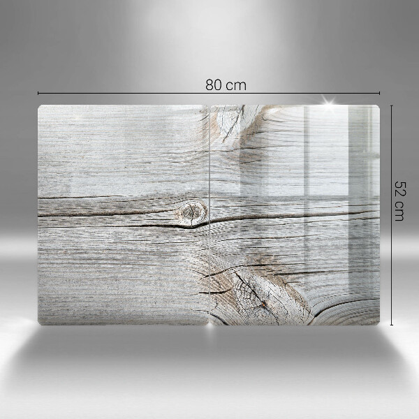 Glas Ceranfeldabdeckung Helle Holzstruktur