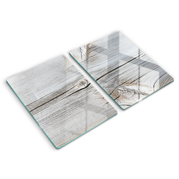 Glas Ceranfeldabdeckung Helle Holzstruktur