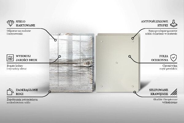 Glas Ceranfeldabdeckung Helle Holzstruktur