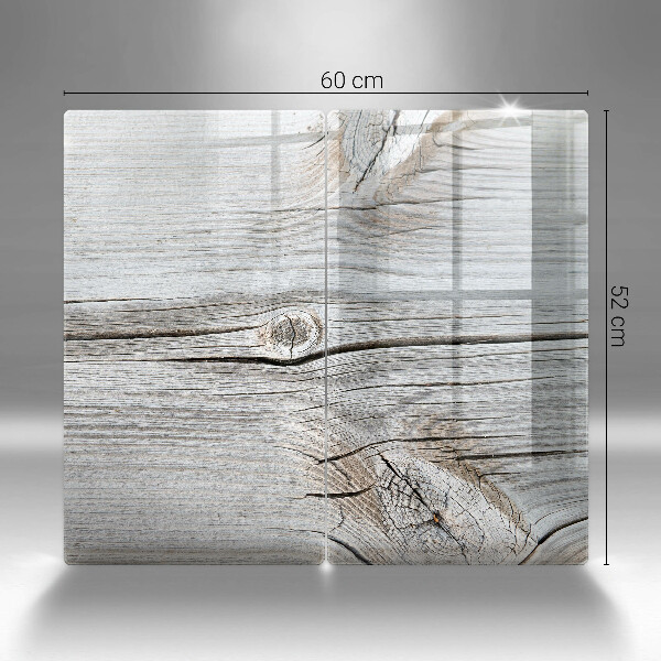 Glas Ceranfeldabdeckung Helle Holzstruktur