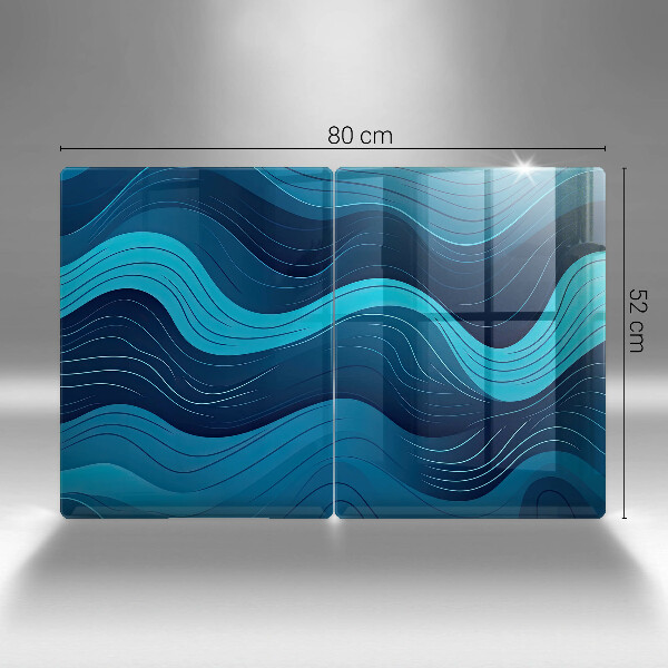 Glas Ceranfeldabdeckung Abstrakte Wellen