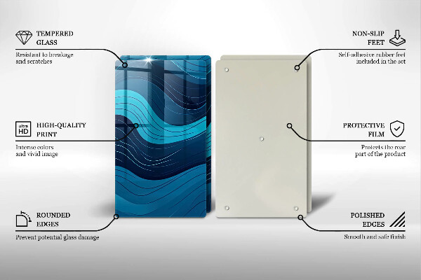 Glas Ceranfeldabdeckung Abstrakte Wellen