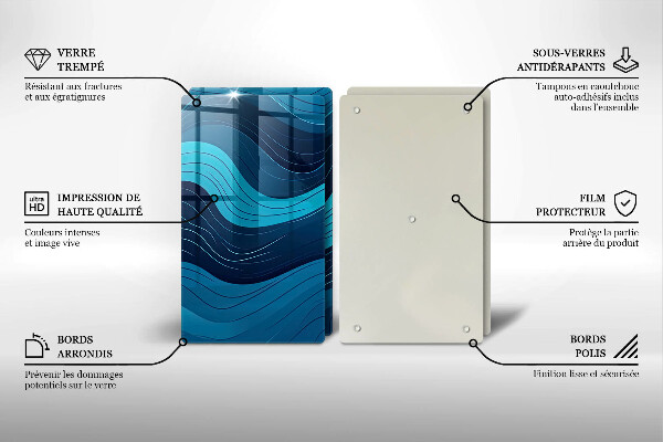 Glas Ceranfeldabdeckung Abstrakte Wellen