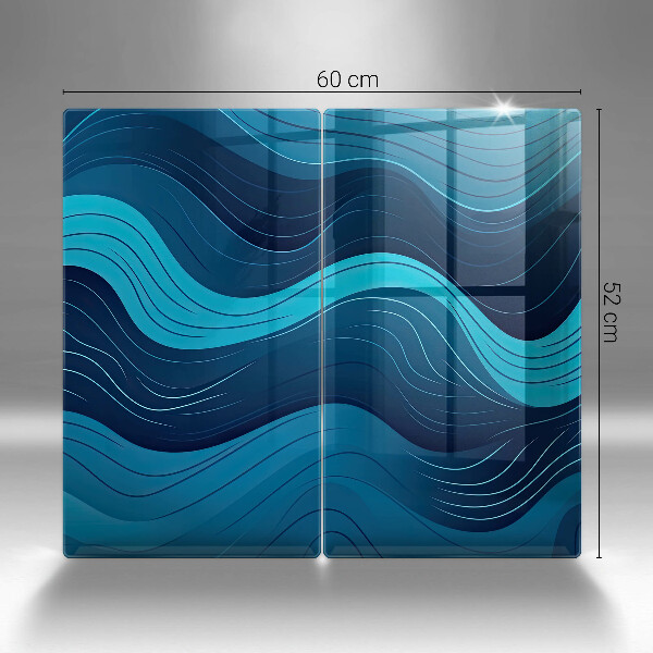 Glas Ceranfeldabdeckung Abstrakte Wellen