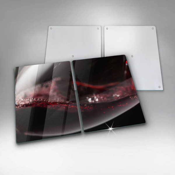 Glas Ceranfeldabdeckung Rotwein im Glas