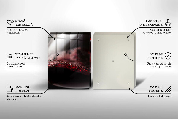 Glas Ceranfeldabdeckung Rotwein im Glas