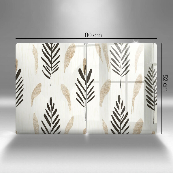 Glas Ceranfeldabdeckung Boho-Pflanzen