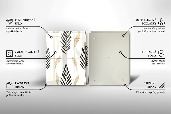 Glas Ceranfeldabdeckung Boho-Pflanzen