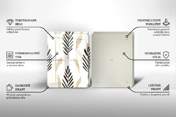 Glas Ceranfeldabdeckung Boho-Pflanzen